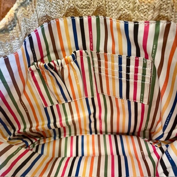 Steve Madden Woven Tote NWT Multi Color - Picture 5 of 6